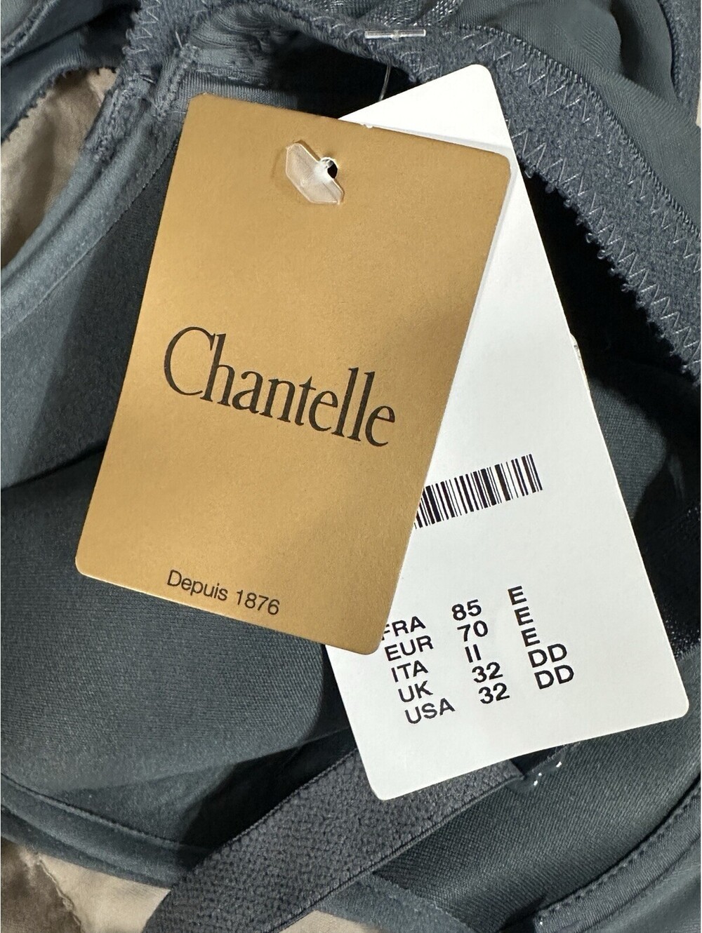 NEW with Tags Chantelle 32DD CS10065 Memory Foam T-Shirt Bra Dark Gray Nordstrom - Picture 7 of 7